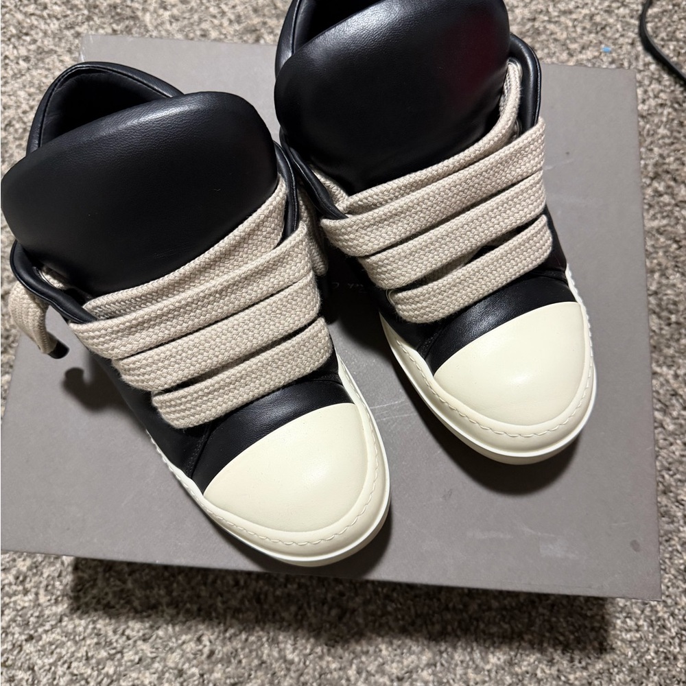 Rick Owen’s Hollywood Jumbo Lace Padded Low  “Black Milk” 41.5